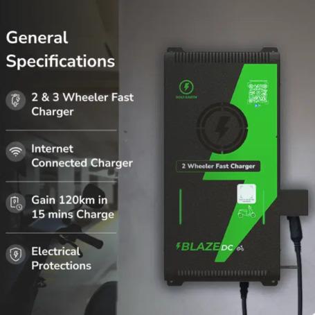 Blaze DC 12 kW - Single Gun 2 & 3 Wheeler Fast Chargers