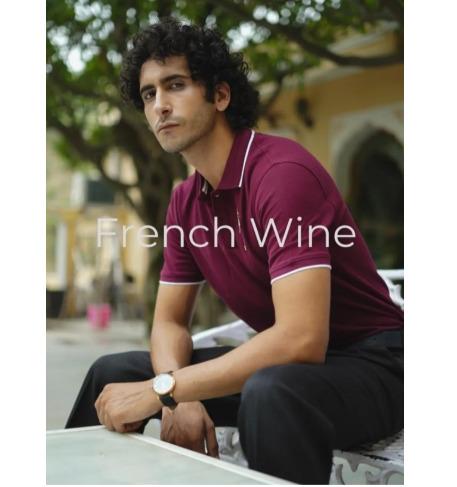 Midnight Navy Regular Fit Collar Polo T Shirt for Men