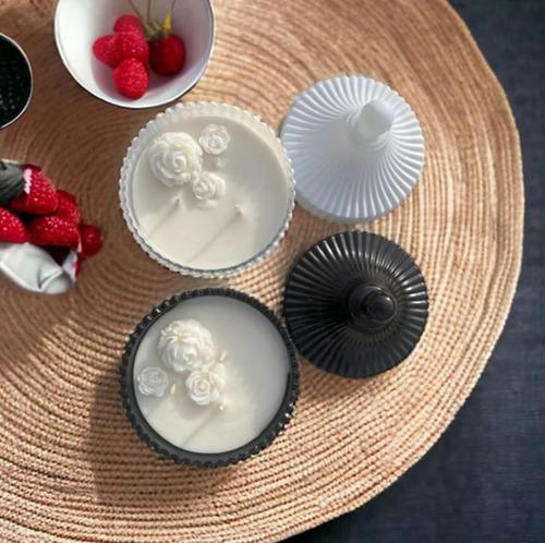 Black and White Candy Jar Soy Candle Large 250 ml 