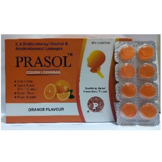 Prasol Cough Lozenges Orange Flavour
