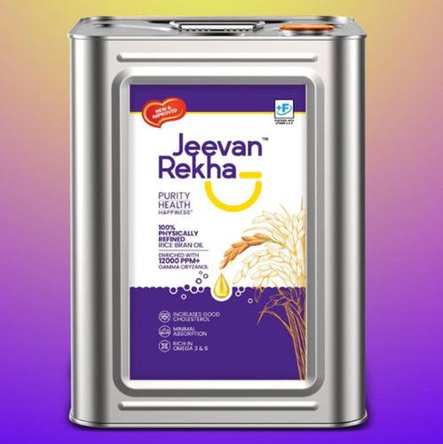 JEEVAN REKHA (PHYSICALLY REFINED RICE BRAN OIL) 15 KG TIN