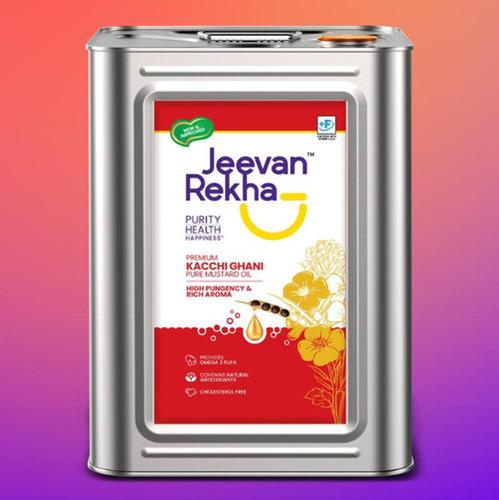 JEEVAN REKHA (KACHHI GHANI MUSTARD OIL) 15 KGS TIN / 15 Lt Tin