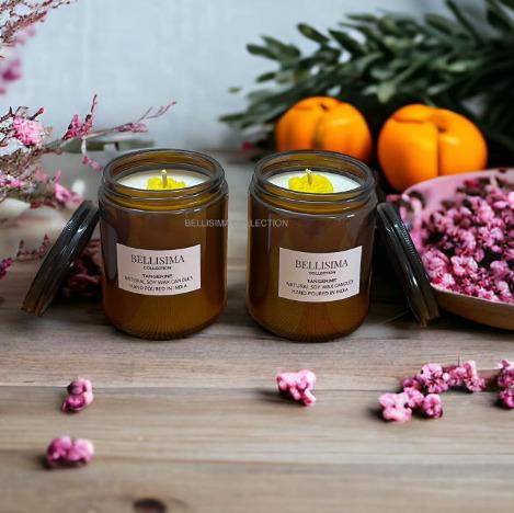 Amber Jar Soy Candles Set of 2 