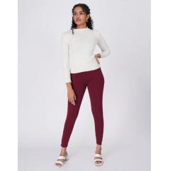 Movease 7/8 Maroon Leggings (Ankle Length Leggings)