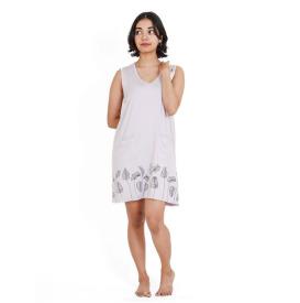Relaxed Fit Thigh-Length Sleep Tee for Women
