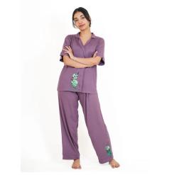 Relaxed Fit Shirt & Pants Co-ord Set for Women