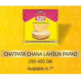 Chatpata Chana Lahsun Papad