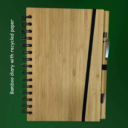 Bamboo diary with recycled paper