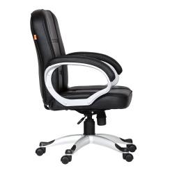 Black Da Urban Mid-back Rebound Office Chair With Armrests
