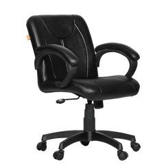 Black Da Urban Mid-back Deaver Office Chair With Armrests