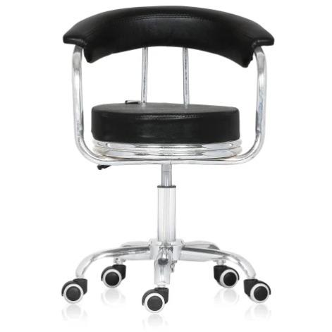 Black Da Urban Classic Height Adjustable Kids Stool With Wheels