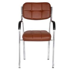 Tan Da Urban Barfi Leatherette Visitor Chair with Arms