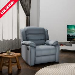 Blue Da Urban Paradise Puffy Velvet Recliner Chair