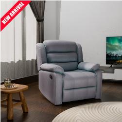 Silver Da Urban Paradise Puffy Velvet Recliner Chair
