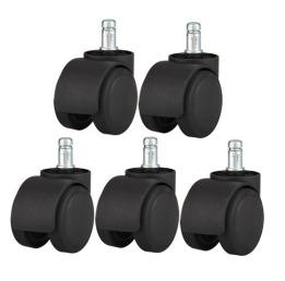 Chair Accessories - Da Urban Black Color Nylon Wheels Pack Of 5