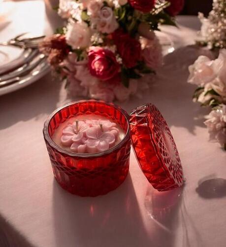 Red Diamond Jar Soy Candle 