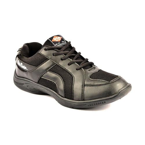 PU With Mesh Black School Shoe