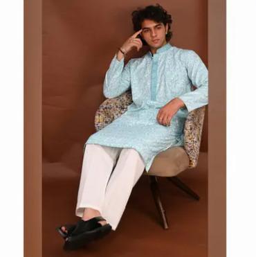 Men Embroidered Kurta Set