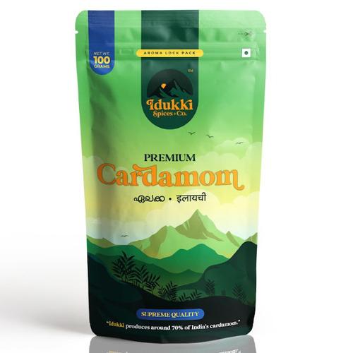 ELAICHI, CARDAMOM, 100 GRAMS 8mm ( premium Quality) -resealable premium pouch