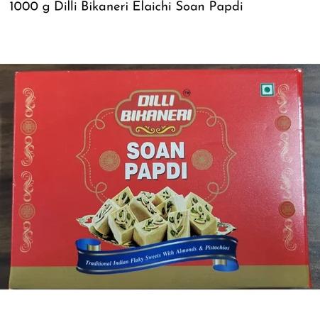 1000 g Dilli Bikaneri Elaichi Soan Papdi