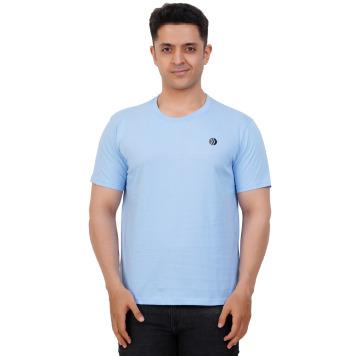 Crew Neck Men Solid Tshirt