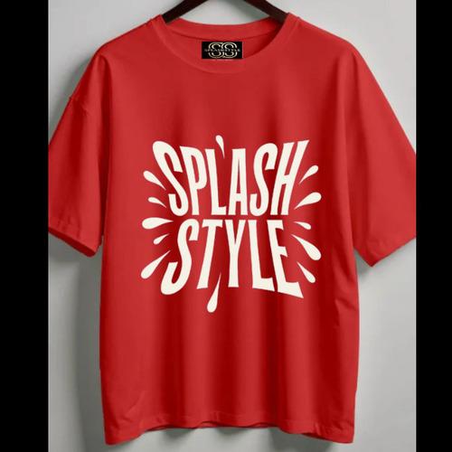 SS Splash Oversized Red Tshirt