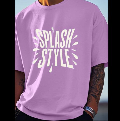 SS Splash Oversized Lavender Tshirt