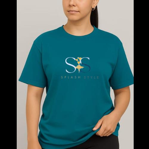 SS Dancing Girl logo Oversized Teal Tshirt