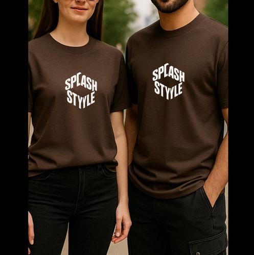SplashStyle Rhombus Oversized Unisex Tees Combo Brown