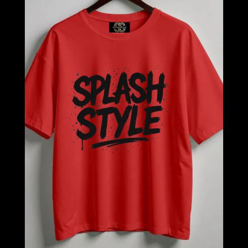 SplashStyle Dots Oversized Red Tshirt