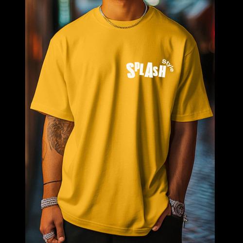 SplashStyle Arc Oversized Mustard Yellow Tshirt