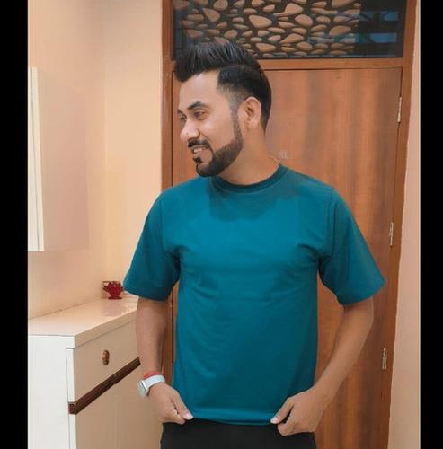 Plain Solid Oversized Teal Tshirt