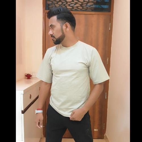 Plain Solid Oversized LustGreen Tshirt