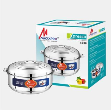 Double Walled Stainless Steel Casserole XPRESSO- 5000 ML