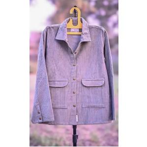 Corduroy Shacket, Grey