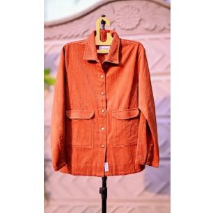 Corduroy Shacket, Burnt Orange