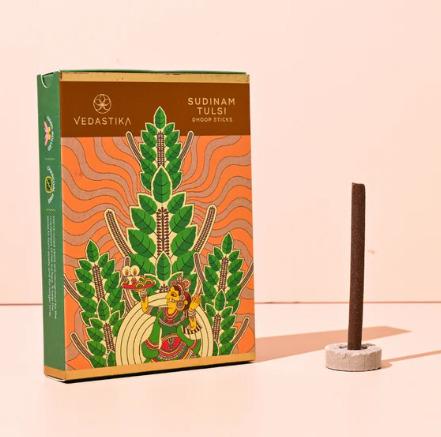 Vedastika Sudinam Tulsi Dhoop Sticks for Pooja