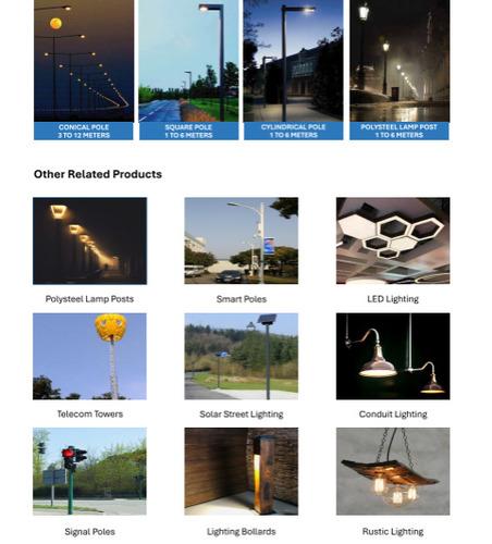 GRP Lighting Poles