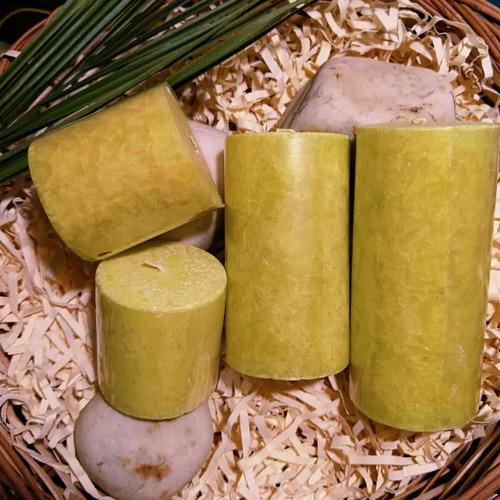 Lemon grass pillar candles