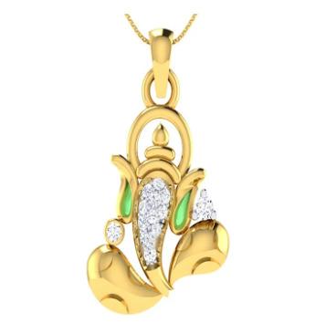Divine Ganesh Diamond Pendant
