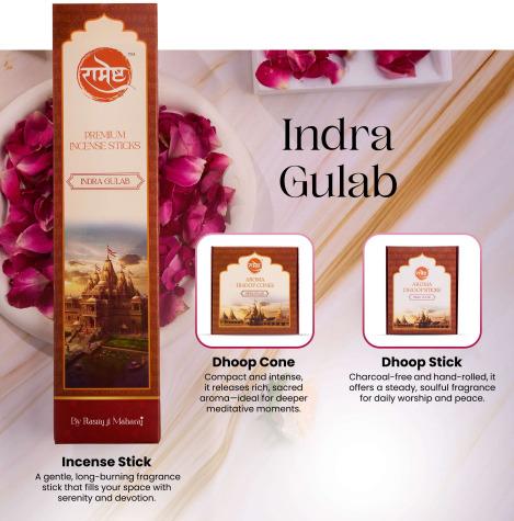 Indra Gulab Chandan Incense Stick, Dhoop Cone, Dhoop Stick