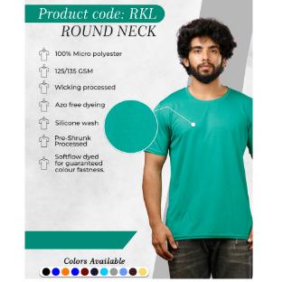 Green Colour Round Neck T-Shirt