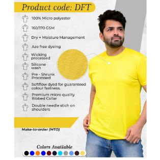 Yellow Colour Round Neck T-Shirt