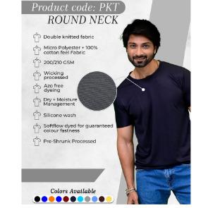 Voilet Colour Round Neck T-Shirt