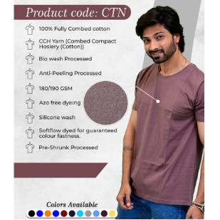 Maroon Colour Round Neck T-Shirt