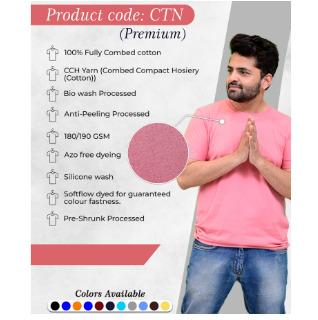 Pink Colour Round Neck T-Shirt