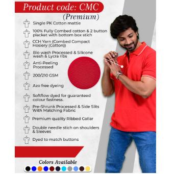 Red Colour Polo Neck T-Shirt