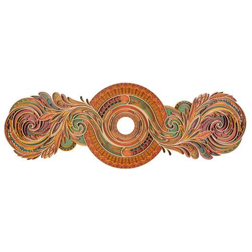 Intricate Swirl 3D Wood Wall Art