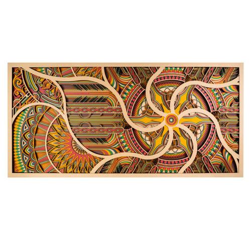 Dynamic Starburst 3D Wood Wall Art