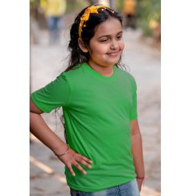 Chombooka Solid Half Sleeves Girls T-Shirts